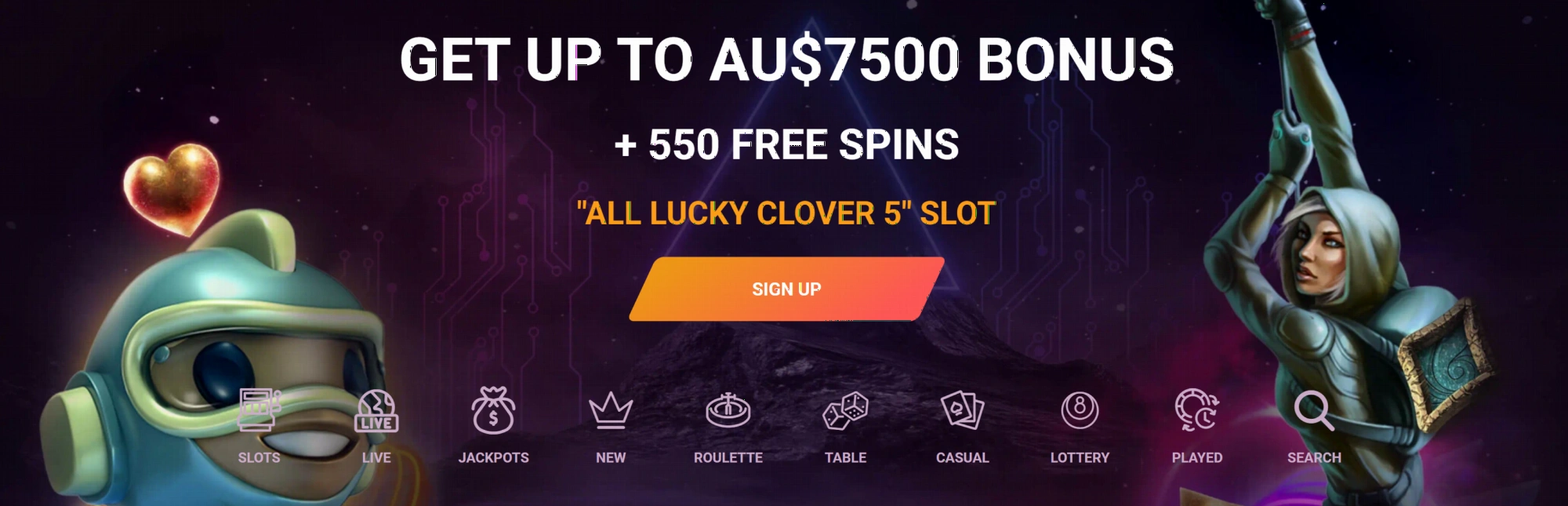 Ricky Casino AU$7,500 bonus and 550 free spins welcome offer